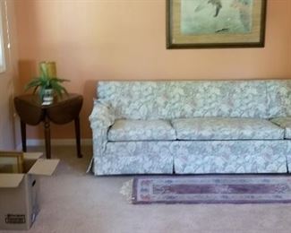 Sofa and Ethan Allen table