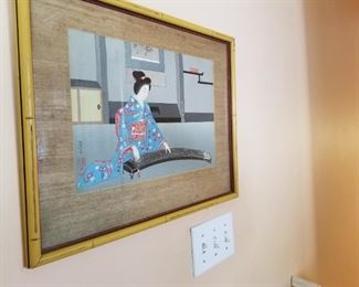 Vintage Oriental block print