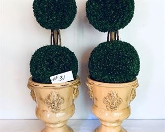 Pair of topiaries 27 inches tall $49