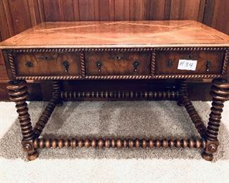 Antique table 
2 pulls are missing slight scratches 
48 inches wide by 29 inches deep by 29 inches tall $485
