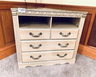 Gray chest/TV cabinet 
42 inches wide by 20 inches deep by 39.5 inches tall $200