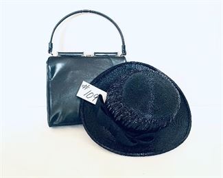 Vintage navy purse $15 
Miss AnnGus Mayer navy hat $22