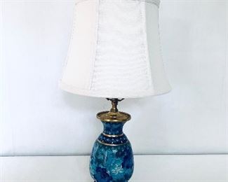 Small blue lamp. 20.5 “ t 
$55