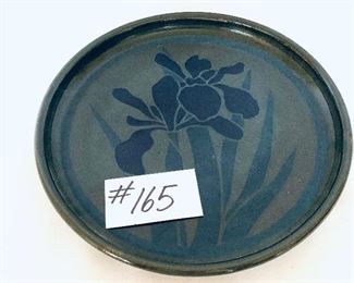 Skip Allen/Springwood pottery
12 inches wide iris wall charger $50