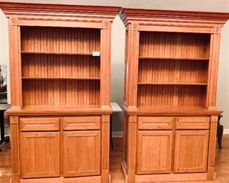 Two bookcases 49.5 inches wide by 87 inches tall by 17.5 inches deep
$ 350 each or $600 for the pair