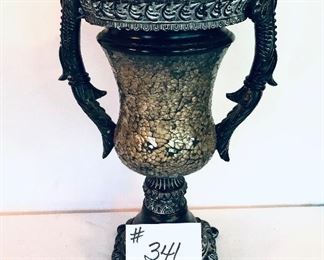 Trophy shaped vase resin
 14 inches tall $20