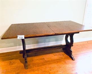 #372- Oak table 33 inches wide by 60 inches long 29 inches tall (racks side to side ) $185