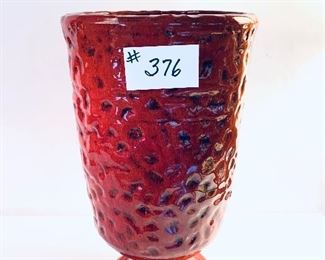 Large red urn/planter 11 inches wide by 20.5 inches tall $60