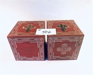 Pair of Christmas boxes 6 x 6 
$7