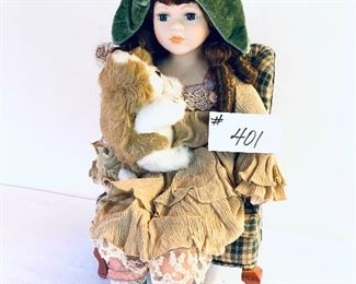 Vintage Doll in chair. 
18”t $49