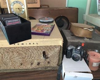 Admiral Portable Turntable,  Atari Games, Kodak Camera, Speakers and Clocks