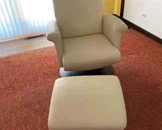 Leather mid century modern chair
