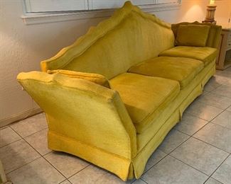 Vintage 1960s MCMYellow Sofa/Couch	41x110x31	HxWxD