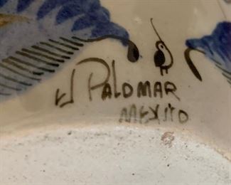 2pc El Palomar Mexico Folk Art Ceramic Birds Pair	7.5x9x9in	

