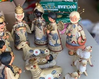 15pc Mexican Ceramic Nativity Set		
