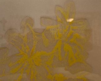 *Signed* Ronald Riddick Daisies N’ Yellow Collagraph	33x36x2in	HxWxD
