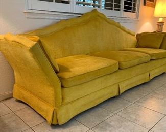 Vintage 1960s MCMYellow Sofa/Couch 41x110x31 HxWxD