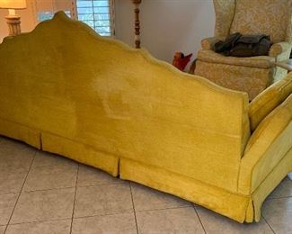 Vintage 1960s MCMYellow Sofa/Couch 41x110x31 HxWxD