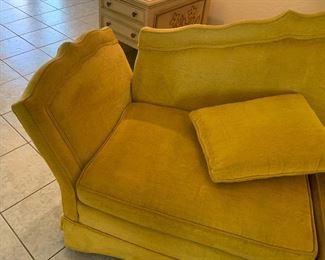 Vintage 1960s MCMYellow Sofa/Couch 41x110x31 HxWxD