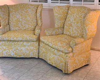 Sold Separately 1960s upholstered Wingback