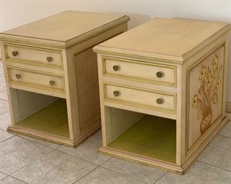2pc Hand Carved Mexican MCM End Tables/Nightstands PAIR	25x20x28in	HxWxD
