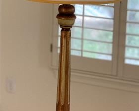 #1 1960s Jeanne Valentine Mexican MCM Hand Carved Table Lamp	43in H x 12.5in Diameter	
