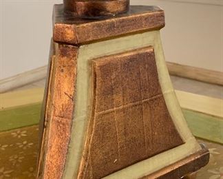 #1 1960s Jeanne Valentine Mexican MCM Hand Carved Table Lamp 43in H x 12.5in Diameter
