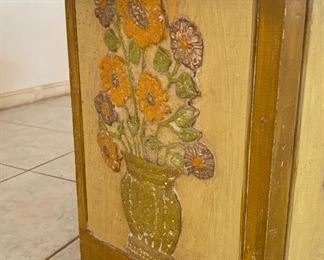 1960s Hand Carved Mexican MCM Hexagon End/Accent Table 19x29x34in HxWxD