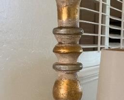 #2 1960s Jeanne Valentine Mexican MCM Ornate Carved Table Lamp	41 in H x 19in diameter	
