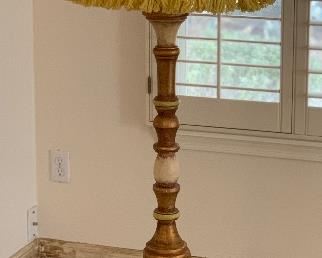 #4 1960s Jeanne Valentine Mexican MCM Hand Ornate Carved Floor Lamp	60in H x 20in Diameter	
