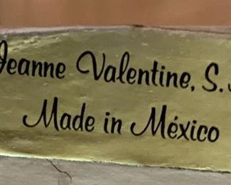 1960s Mexican MCM Jeanne Valentine 3D Wood Block Mission Church Art 42.5x32.5x1.5in HxWxD