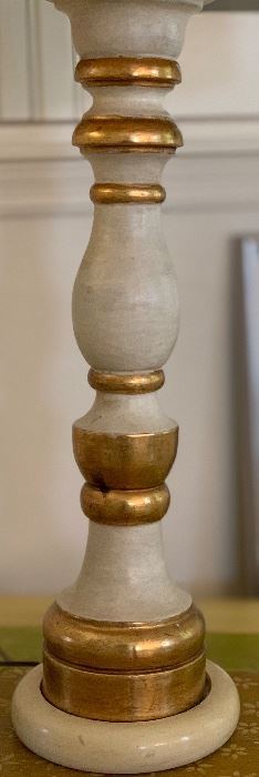 AS-IS Mexican Carved Wood Lamp 39in H x 15in Diameter