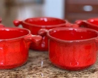 5pc California Pottery R-110 Crocks 3x7x4.5in HxWxD