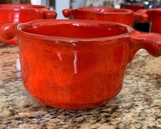 5pc California Pottery R-110 Crocks 3x7x4.5in HxWxD