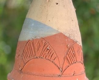 MCM Gattii Pottery Wind Chime Bell Lg 11 in H x 8.5in Diameter