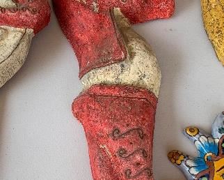 6pc 1960s Mexican MCM Jeanne Valentine Paper Mache Mariachi Band  w/ Moon	33 inches long tallest one 	
