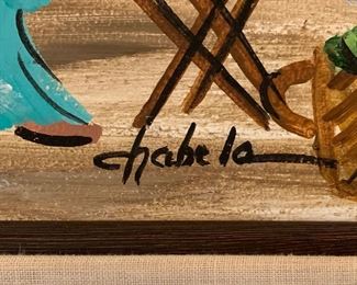 *Original* Art Chabela Elizabeth C. Haas Rapido Coach Painting 27x33x2in HxWxD