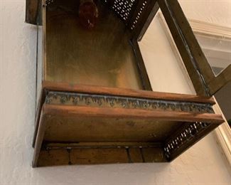 Detailed Punched Brass/Copper Sconce 27x22x7in HxWxD