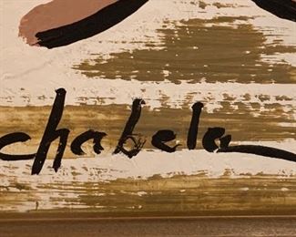 *Original* Art Chabela Elizabeth C. Haas Family Pets Balloon Painting 20x16x2in HxWxD
