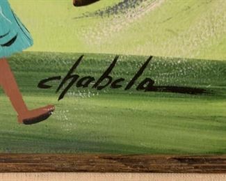 *Original* Art Chabela Elizabeth C. Haas Spilling Piñata Kids Painting 26x32x2in HxWxD
