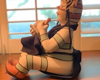 Native American Ceramic Figurine Clown Unsigned 15x8x12in HxWxD