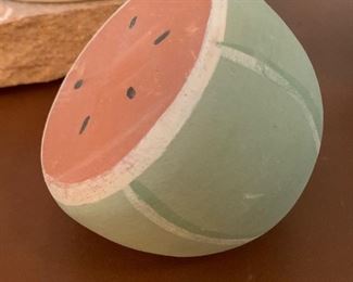 Native American Ceramic Figurine Clown Watermelon Koshare 9x6x6in HxWxD