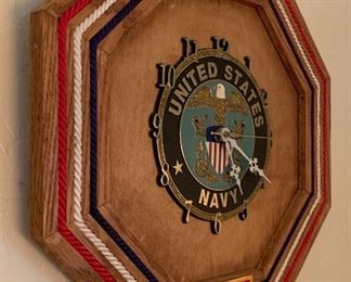 United States Navy Clock Octagon 14x14in