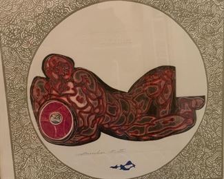 *Signed* Martin Barooshian Etching Uranus II/XV 24x25in