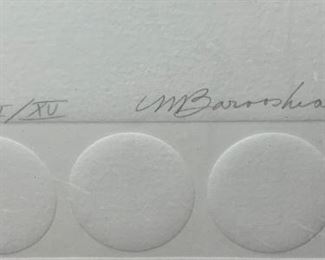 *Signed* Martin Barooshian Etching Intaglio Juno II/XV 21.5x31x.5in HxWxD