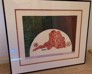 *Signed* Martin Barooshian Etching Intaglio Mars II/XV 22.5x27x.5in HxWxD