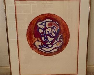 *Signed* Martin Barooshian Etching Intaglio Vesta II/XV 28.5x24x.5in HxWxD