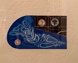*Signed* Martin Barooshian Etching Intaglio Earth II/XV 20.5x21.5x.5in HxWxD