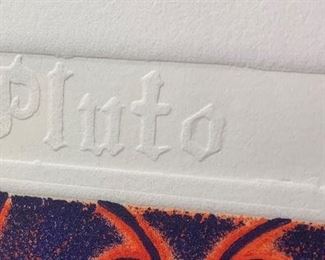 *Signed* Martin Barooshian Etching Intaglio Pluto II/XV 22.5x18.5x.5in HxWxD