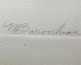 *Signed* Martin Barooshian Etching Intaglio Pluto II/XV 22.5x18.5x.5in HxWxD